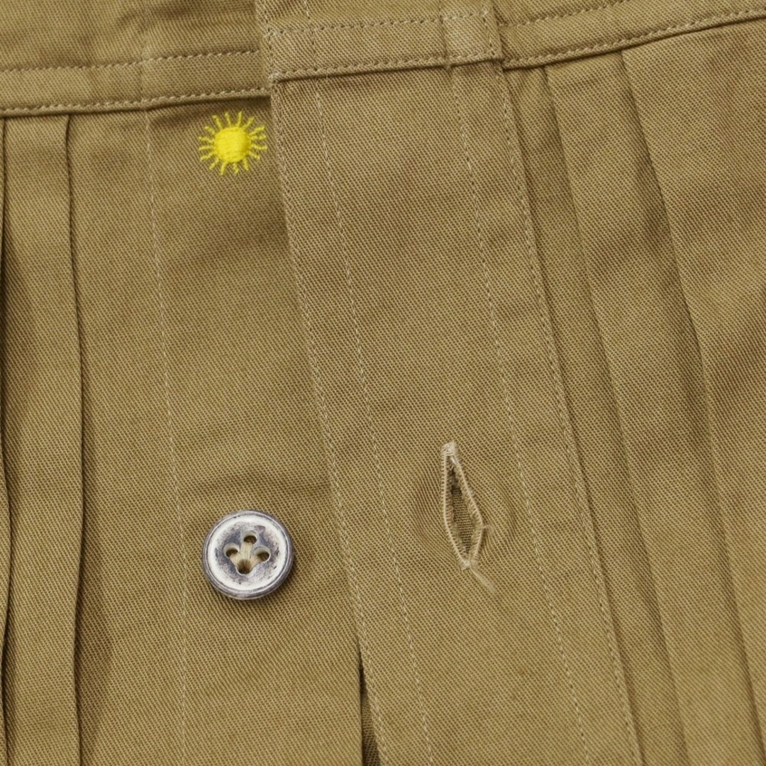 【新品】ジャンネット giannetto WASH DIVISION ツイルコットン ワークシャツ カーキベージュ【サイズS】【メンズ】