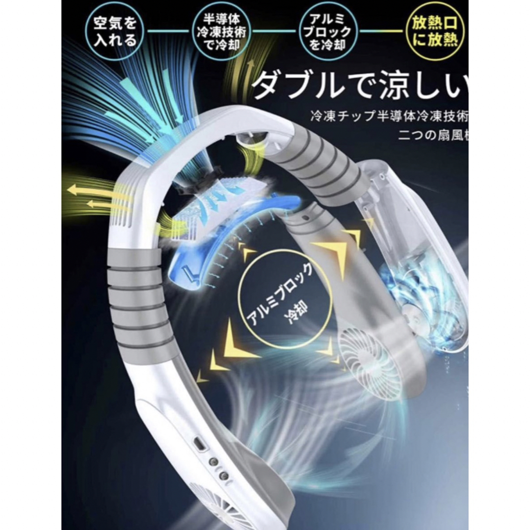 首かけ扇風機　ネッククーラー　新品未使用 スマホ/家電/カメラの冷暖房/空調(扇風機)の商品写真