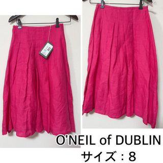 オニールオブダブリン(O'NEIL of DUBLIN)の新品❤️O'NEIL of DUBLIN リネンスカート　オニールオブダブリン(ひざ丈スカート)