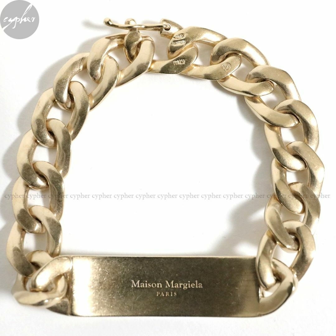 Maison Martin Margiela(マルタンマルジェラ)の7 新品 メゾンマルジェラ チェーン ID シルバー ブレスレット ゴールド メンズのアクセサリー(ブレスレット)の商品写真