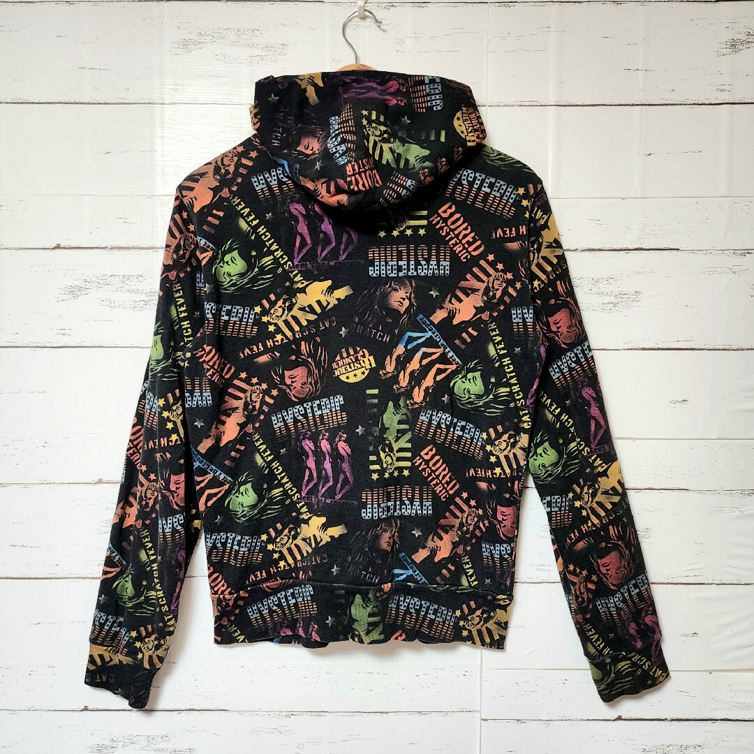 【美品】HYSTERIC GLAMOUR　ジップアップパーカー　総柄　ヒスガール