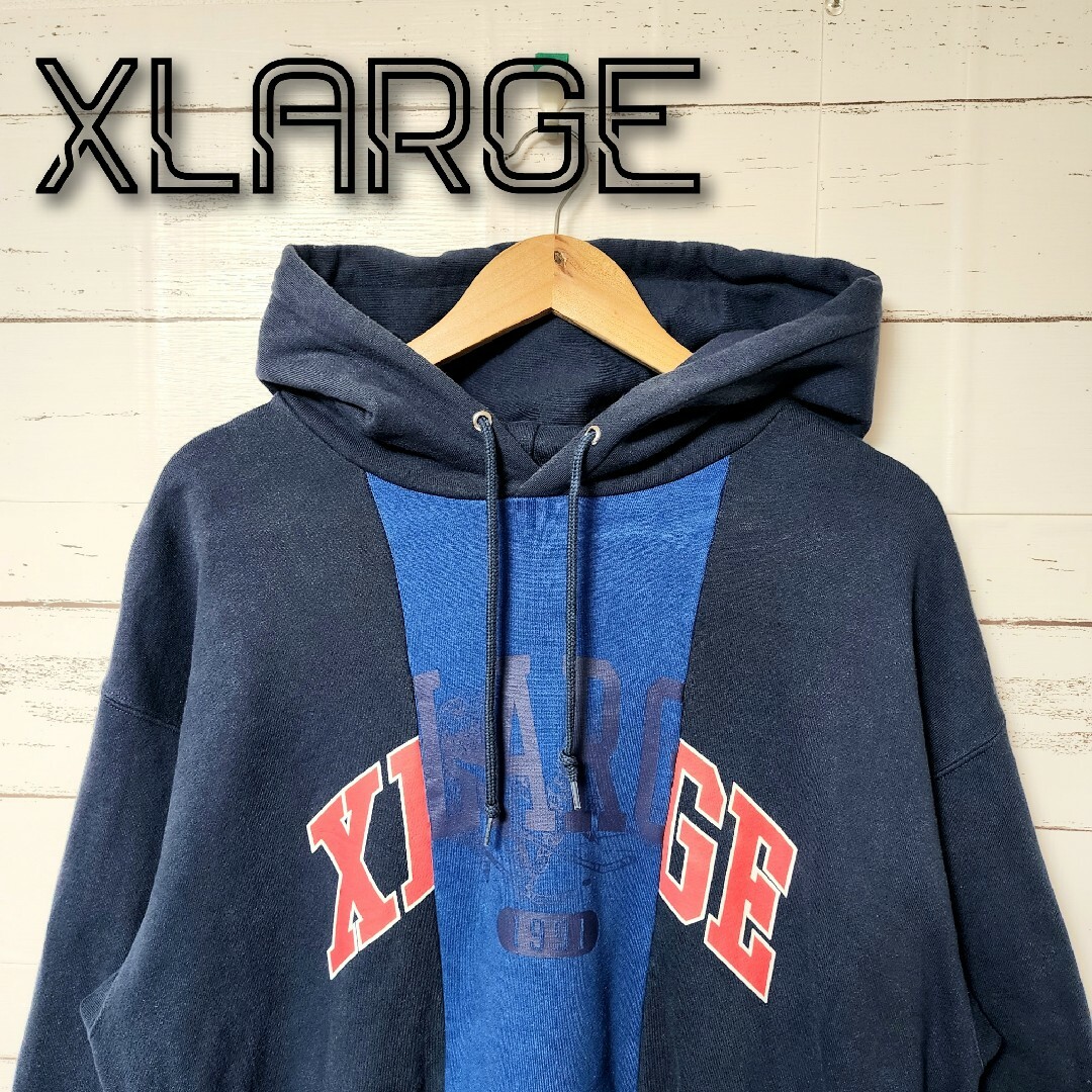 XLAGE エクストララージ ビッグロゴプルオーバーパーカー