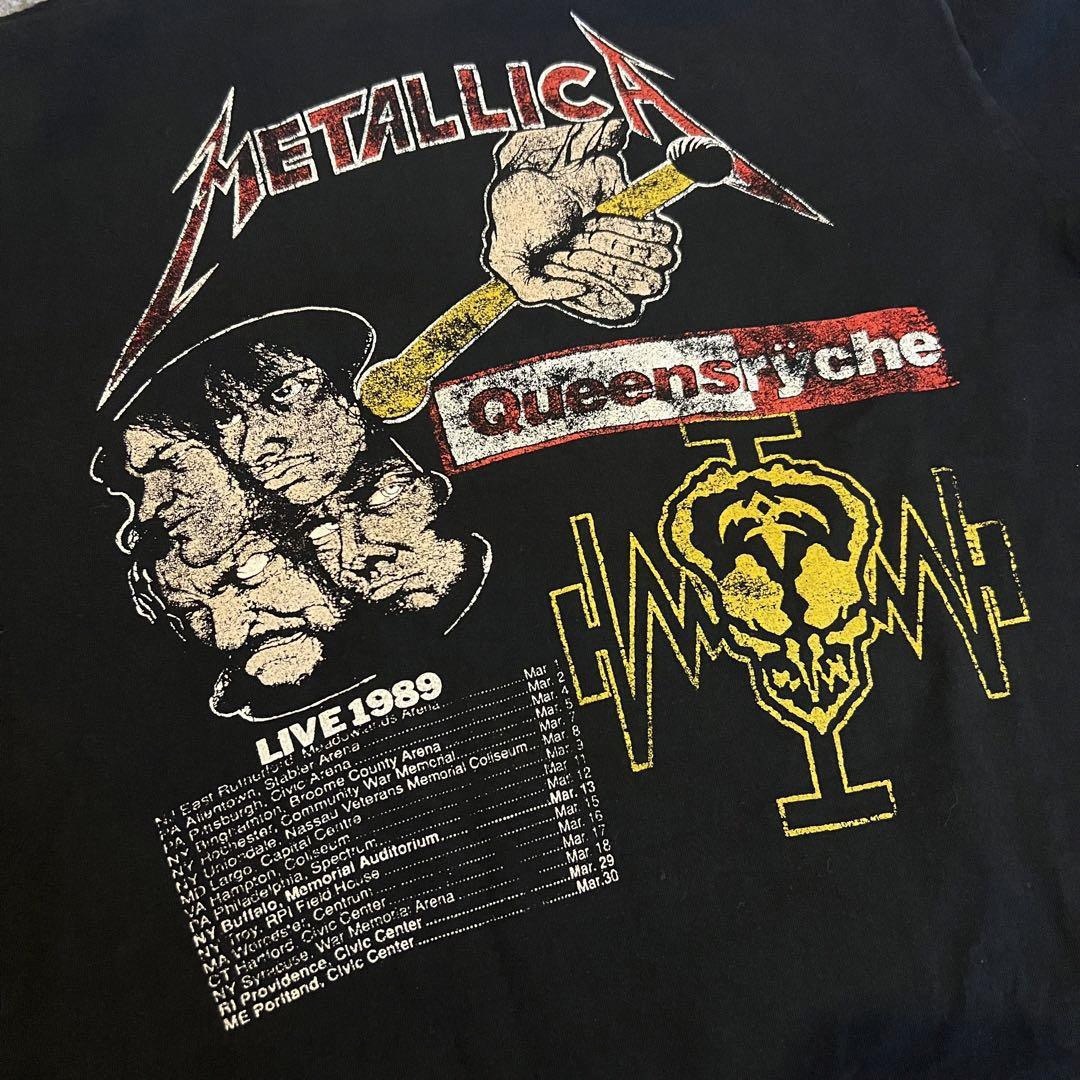 METALLICA - METALLICA メタルジャスティス 1989ツアーメタリカバンドT METALLICA - METALLICA メタルジャスティス 1989ツアーメタリカバンドT