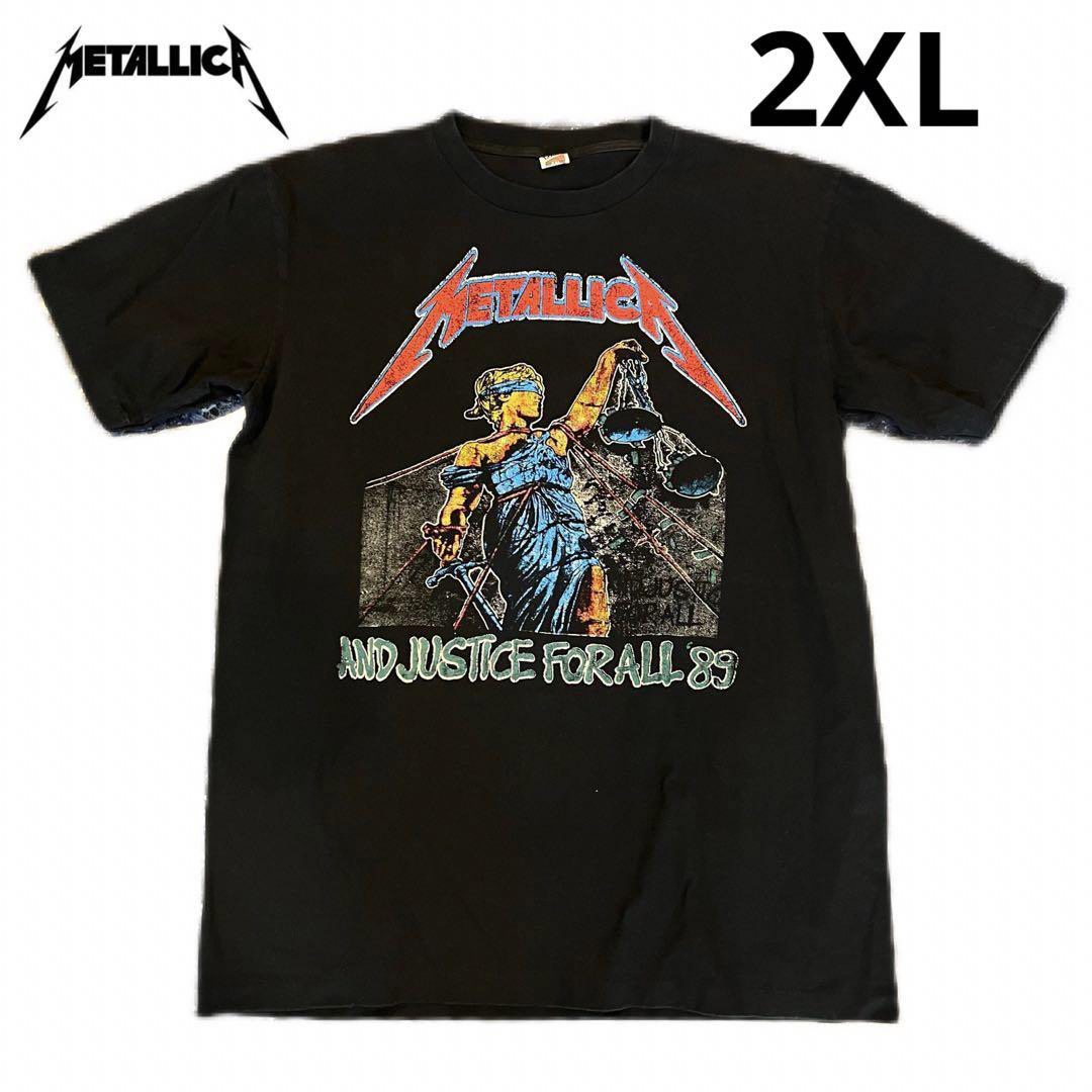 METALLICA - METALLICA メタルジャスティス 1989ツアーメタリカバンドT METALLICA - METALLICA メタルジャスティス 1989ツアーメタリカバンドT