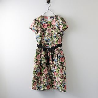 エムズグレイシー☆美品✩ゴブラン調プリントワンピース 40-