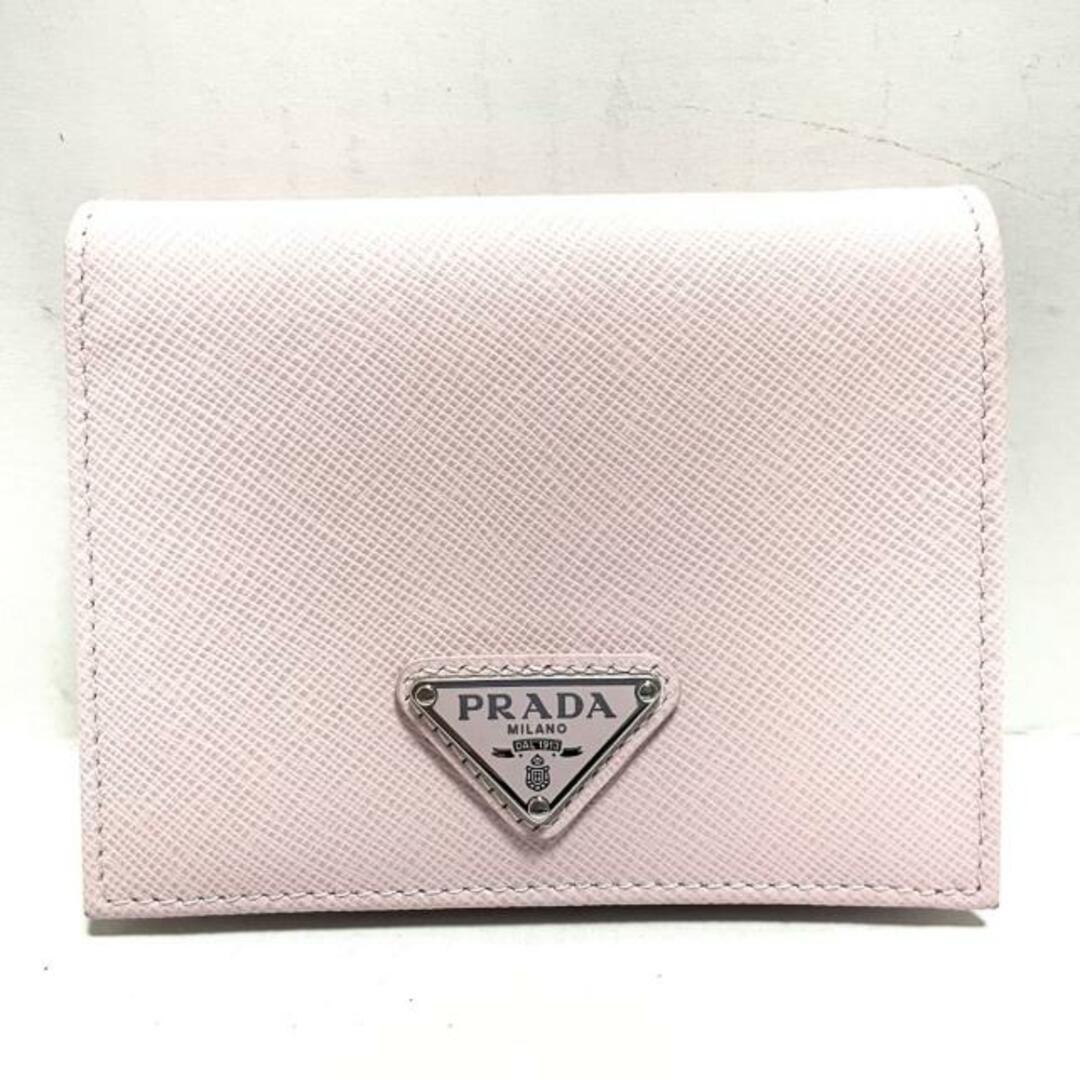 PRADA 折り財布 三角プレート ダスティピンク