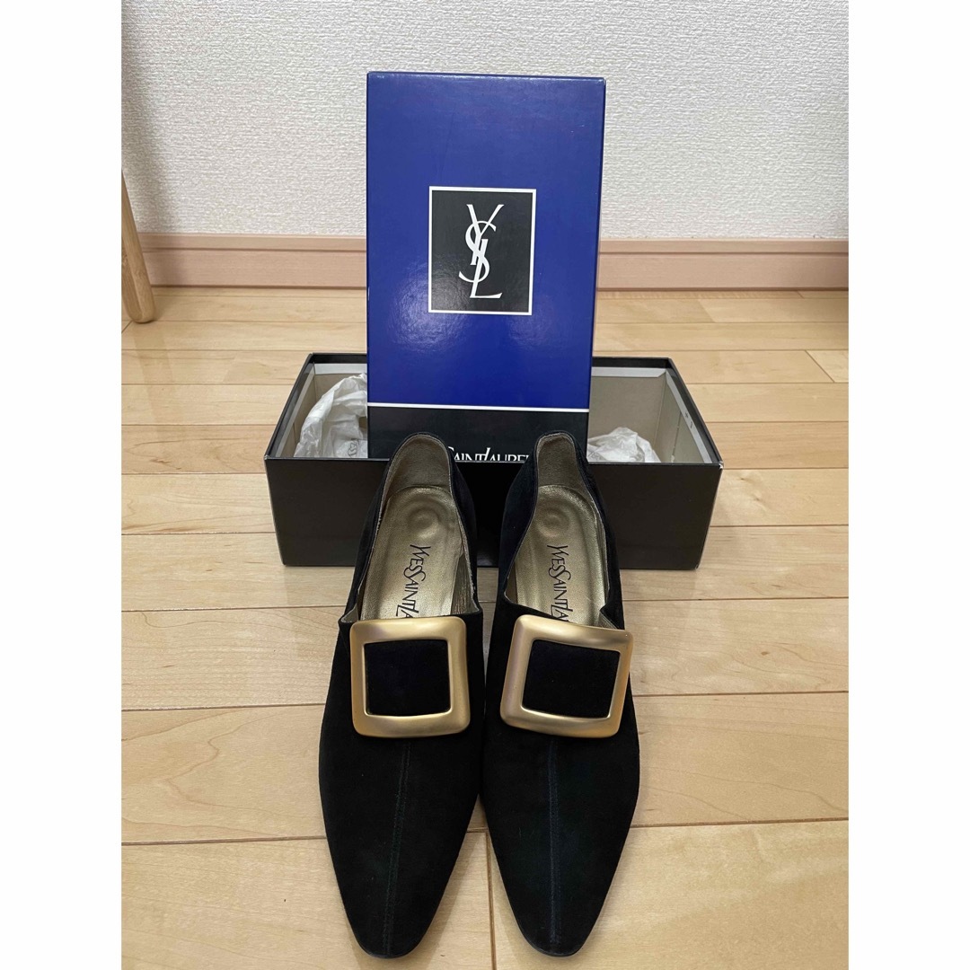 Yves Saint Laurent(イヴサンローラン)のイヴサンローラン　パンプス　ショートブーツ　ベロア　35 1/2 レディースの靴/シューズ(ハイヒール/パンプス)の商品写真