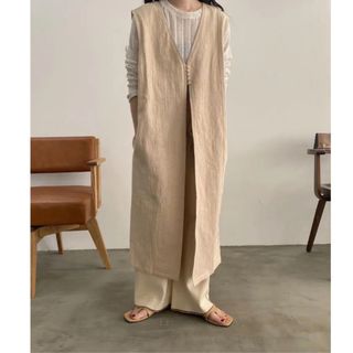 ラウジー(lawgy)の【新品】lawgy linen layered vest アイボリー(ベスト/ジレ)