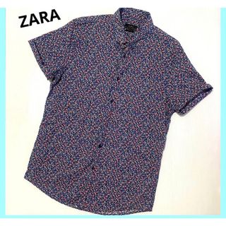 ザラ(ZARA)の【美品】ZARA 花柄　総柄　半袖シャツ(シャツ)