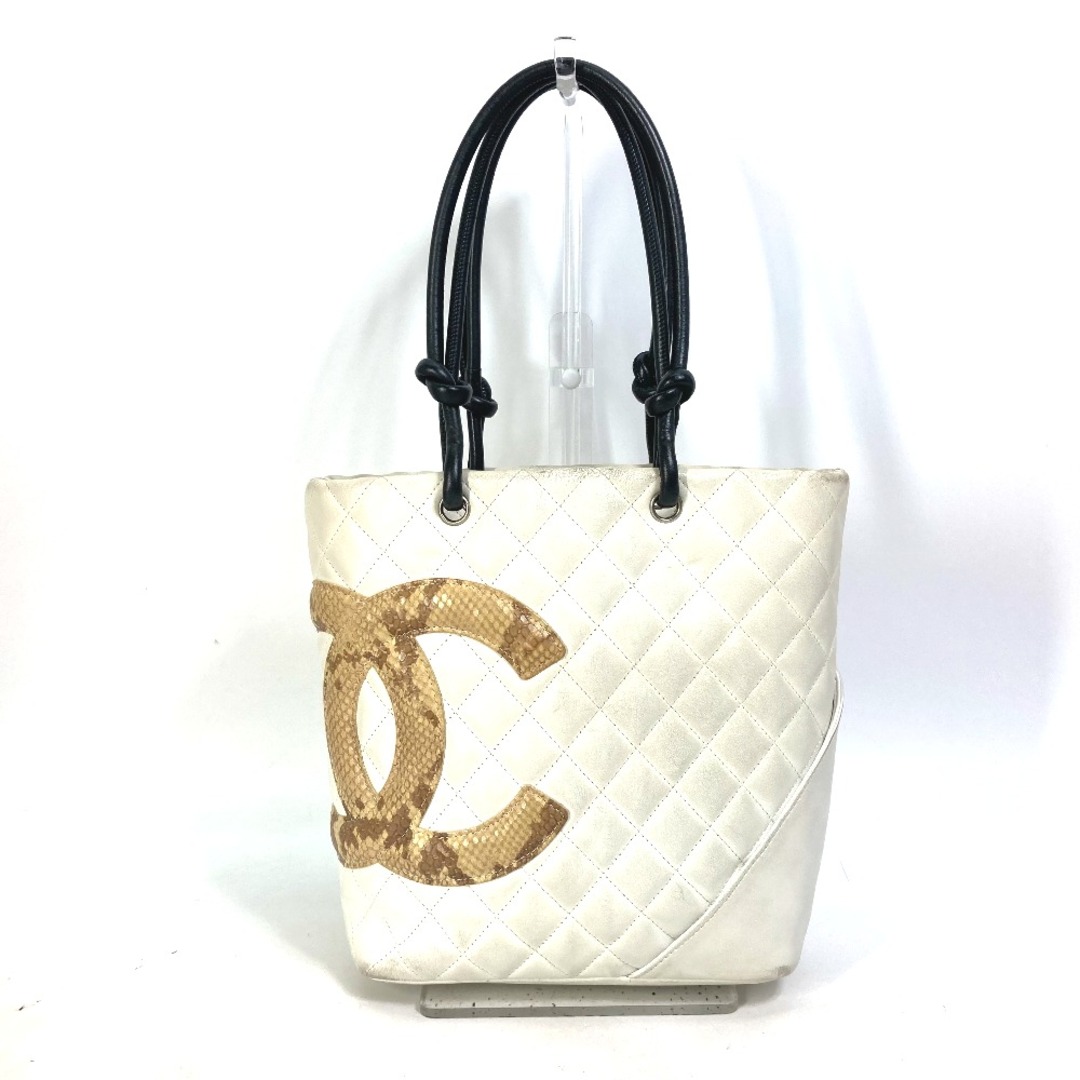 シャネル CHANEL CC ココマーク A25167 カンボンライン カバン ショルダーバッグ 肩掛け トートバッグ ラムスキン ホワイト