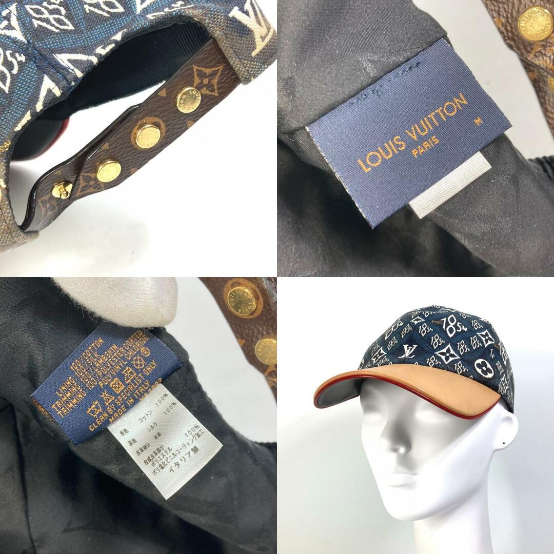 ルイヴィトン LOUIS VUITTON SINCE 1854 オウパスキャップ MP2902 モノグラム フラワー パターン 帽子 キャップ帽 ベースボール キャップ コットン ネイビー