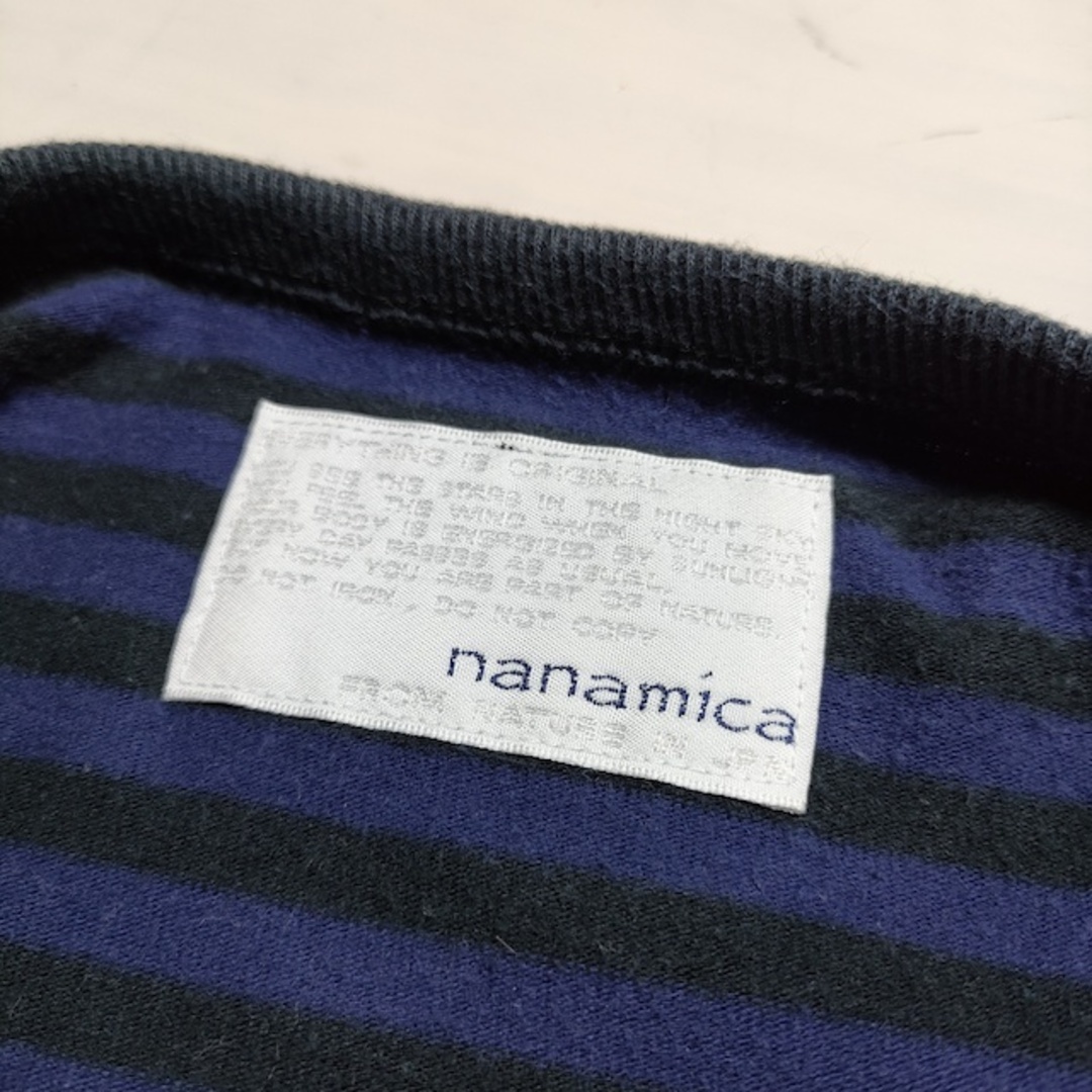 nanamica(ナナミカ)のnanamica COOLMAX ST. Jerse サイズS 長袖Ｔシャツ カットソー ロンＴ ネイビー ブラック メンズ ナナミカ【中古】3-0716M△ メンズのトップス(Tシャツ/カットソー(七分/長袖))の商品写真