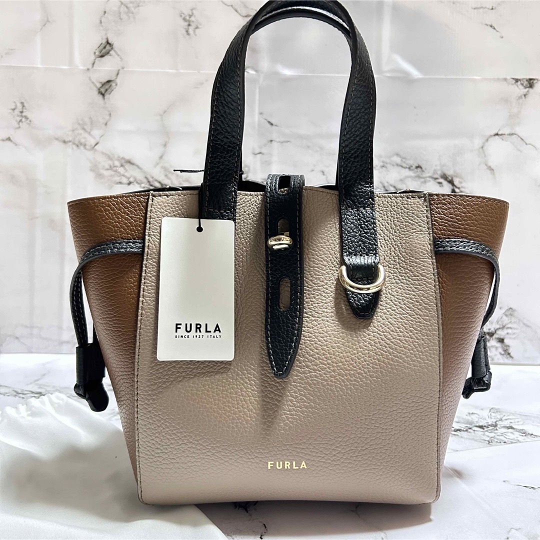 新品】FURLA ネットミニ☆新色バイカラー-