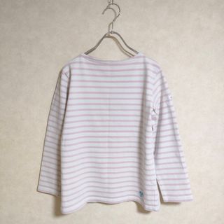 オーシバル(ORCIVAL)のORCIVAL バスクシャツ ボーダー 長袖Ｔシャツ カットソー ロンＴ ピンク ライトグレー レディース オーシバル/オーチバル【中古】3-0716M△(Tシャツ(長袖/七分))