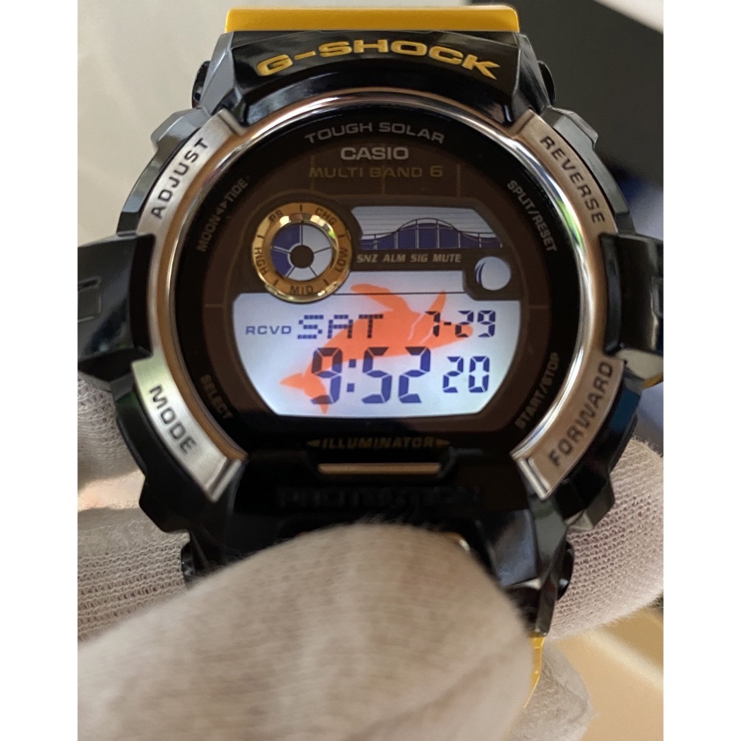 G-SHOCK/イルクジ/GWX-8901K/電波/時計/ソーラー/限定/黒×黄