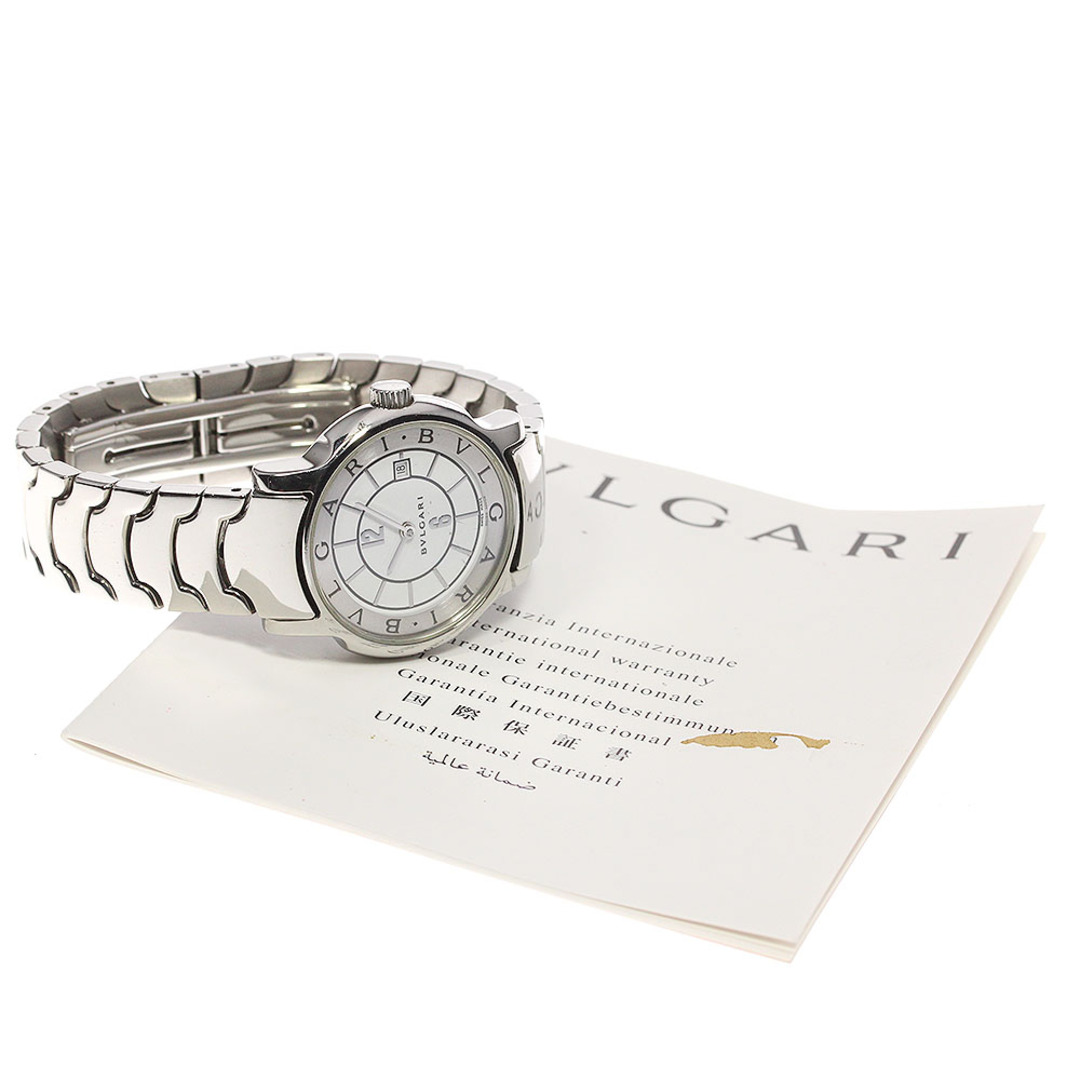 ブルガリ BVLGARI ST29S ソロテンポ デイト クォーツ レディース 保証書付き_756131