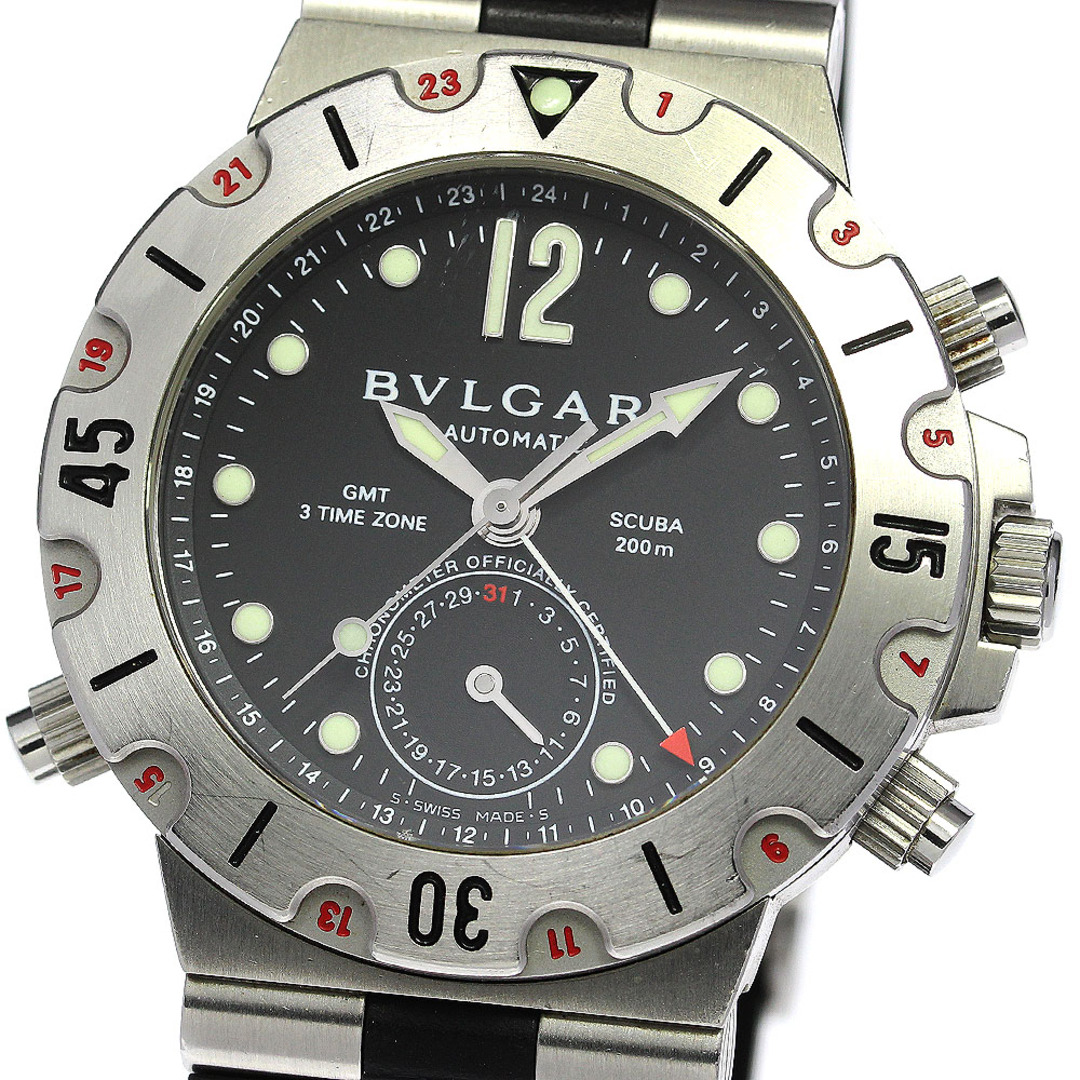 ブルガリ BVLGARI SD38SGMT ディアゴノ スクーバ GMT デイト 自動巻き メンズ _764239