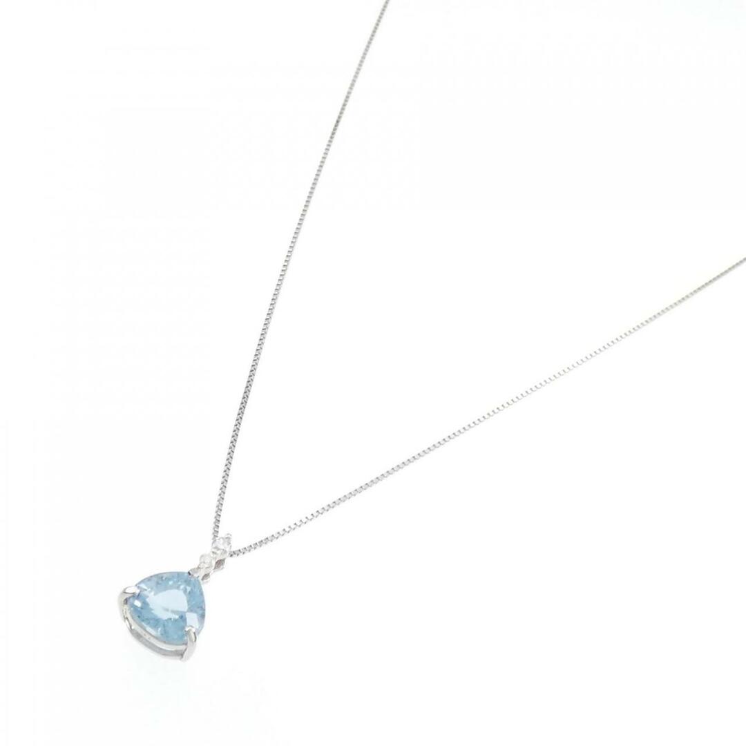 【リメイク】PT アクアマリン ネックレス 1.50CT 1