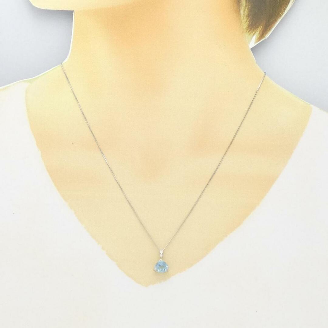 【リメイク】PT アクアマリン ネックレス 1.50CT 5