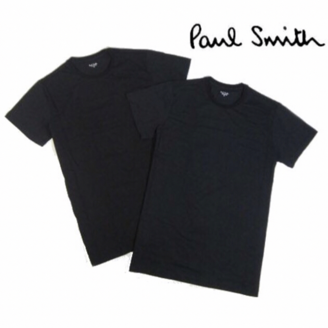 Paul Smith(ポールスミス)の【ポールスミス/Paul Smith】クルーネックインナーTシャツ・黒LL×2枚 メンズのトップス(Tシャツ/カットソー(半袖/袖なし))の商品写真