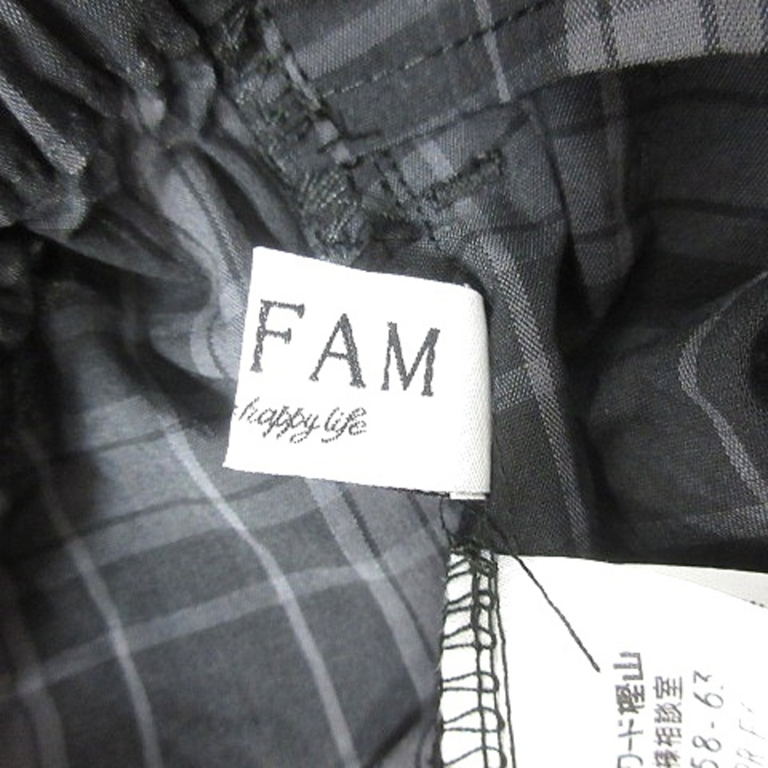 anyFAM(エニィファム)のエニィファム anyFam ワイドパンツ チェック 2 黒 ブラック /MN レディースのパンツ(その他)の商品写真