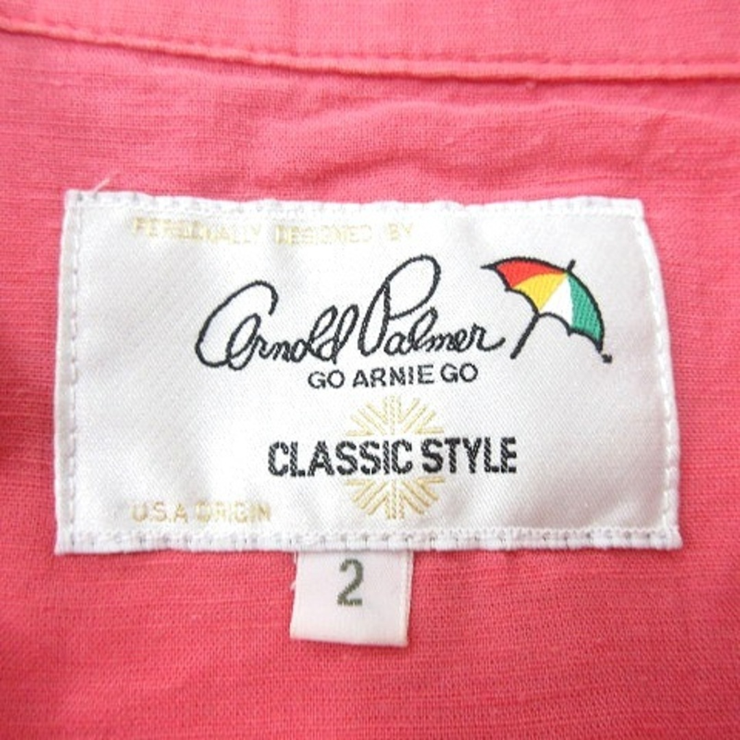 Arnold Palmer(アーノルドパーマー)のアーノルドパーマー シャツ ブラウス 七分袖 2 ピンク ■MO レディースのトップス(その他)の商品写真