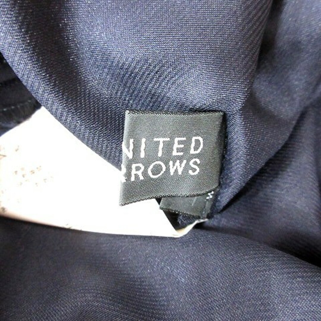 UNITED ARROWS(ユナイテッドアローズ)のユナイテッドアローズ ワンピース ひざ丈 Vネック 切替 レース 長袖 36 紺 レディースのワンピース(ひざ丈ワンピース)の商品写真