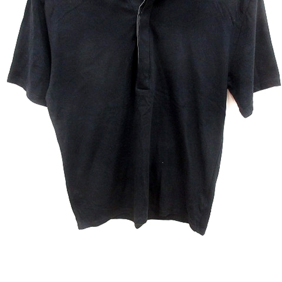 COMME CA ISM(コムサイズム)のコムサイズム シャツ スキッパーカラー 半袖 L 黒 ■MO メンズのトップス(シャツ)の商品写真