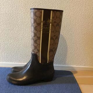 コーチ(COACH)のCoach  レインブーツ 中古 23.5(レインブーツ/長靴)