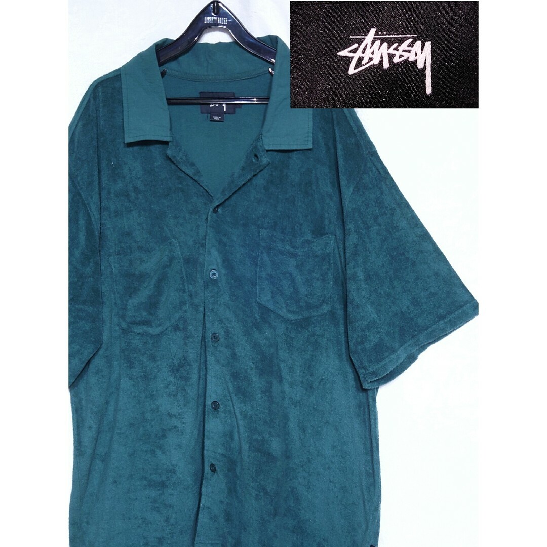 ステューシー STUSSY シャツ ペイズリー アロハシャツ 黒 M