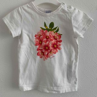 ハッカベビー(hakka baby)のhakka baby 半袖 Tシャツ 花柄 苺プリント(Tシャツ/カットソー)