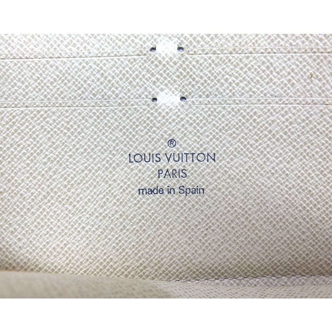 LOUIS VUITTON 長財布 ジッピー ウォレット N41660 ルイヴィトン ダミエアズール ホワイト ラウンドファスナー JA-17390