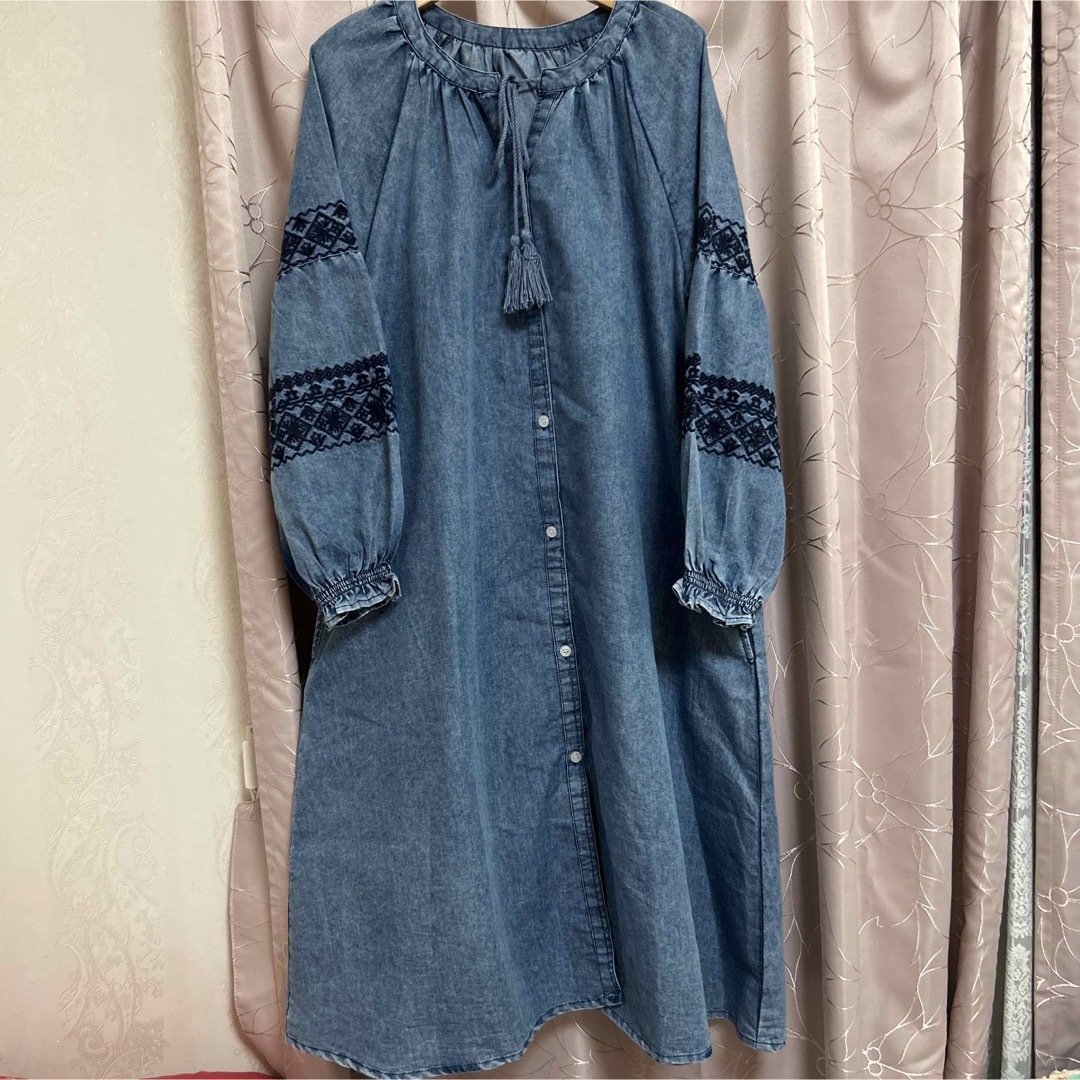 Avail - ちゅん様専用☆刺繍入り☆デニムワンピース☆ボヘミアン調