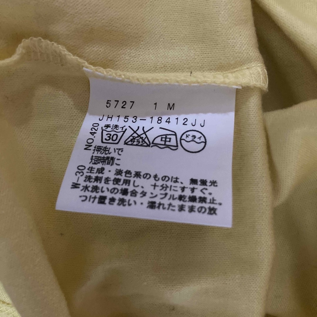 UNTITLED(アンタイトル)のイエロー　半袖　袖チュール レディースのトップス(Tシャツ(半袖/袖なし))の商品写真