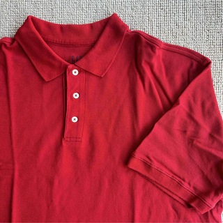 ギャップ(GAP)のGAP ギャップ　メンズ ポロシャツ　半袖　赤　XL LL(ポロシャツ)