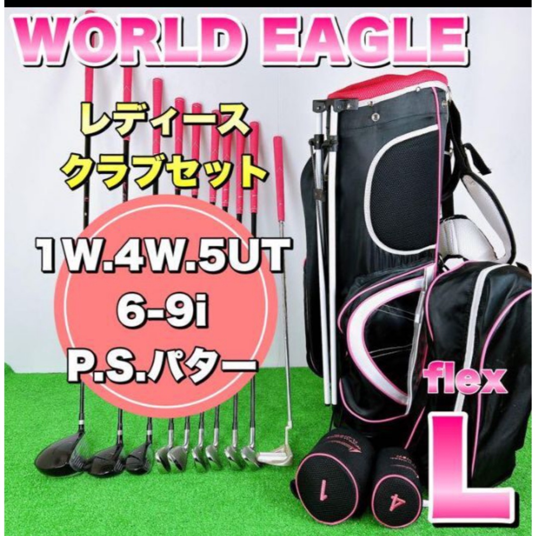 【良品】人気モデル ワールドイーグル レディースゴルフセット 10本 かんたん
