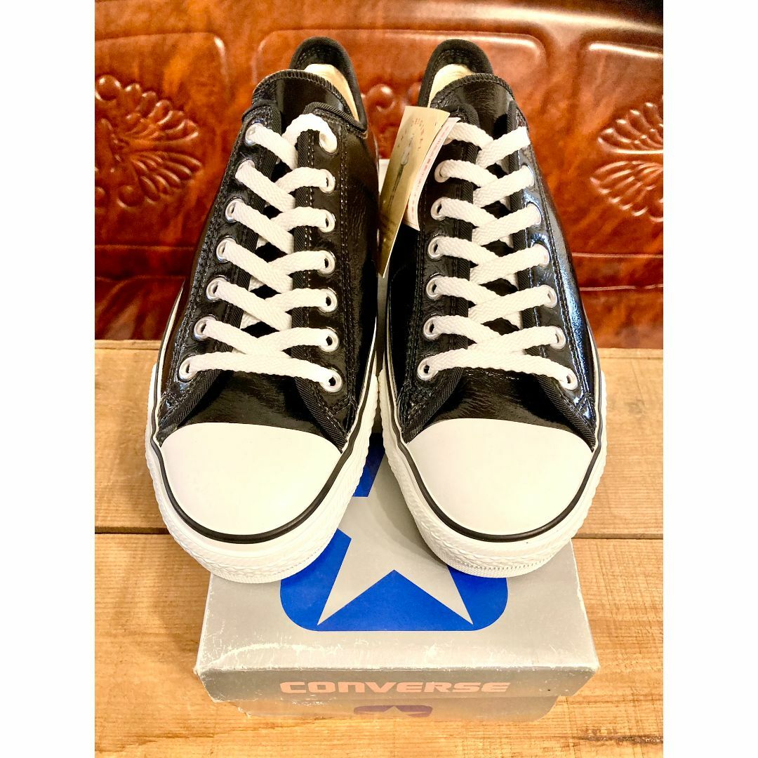 CONVERSE(コンバース)の★希少レア!コンバース オールスターエナメル 黒/白 デッド 236★ メンズの靴/シューズ(スニーカー)の商品写真