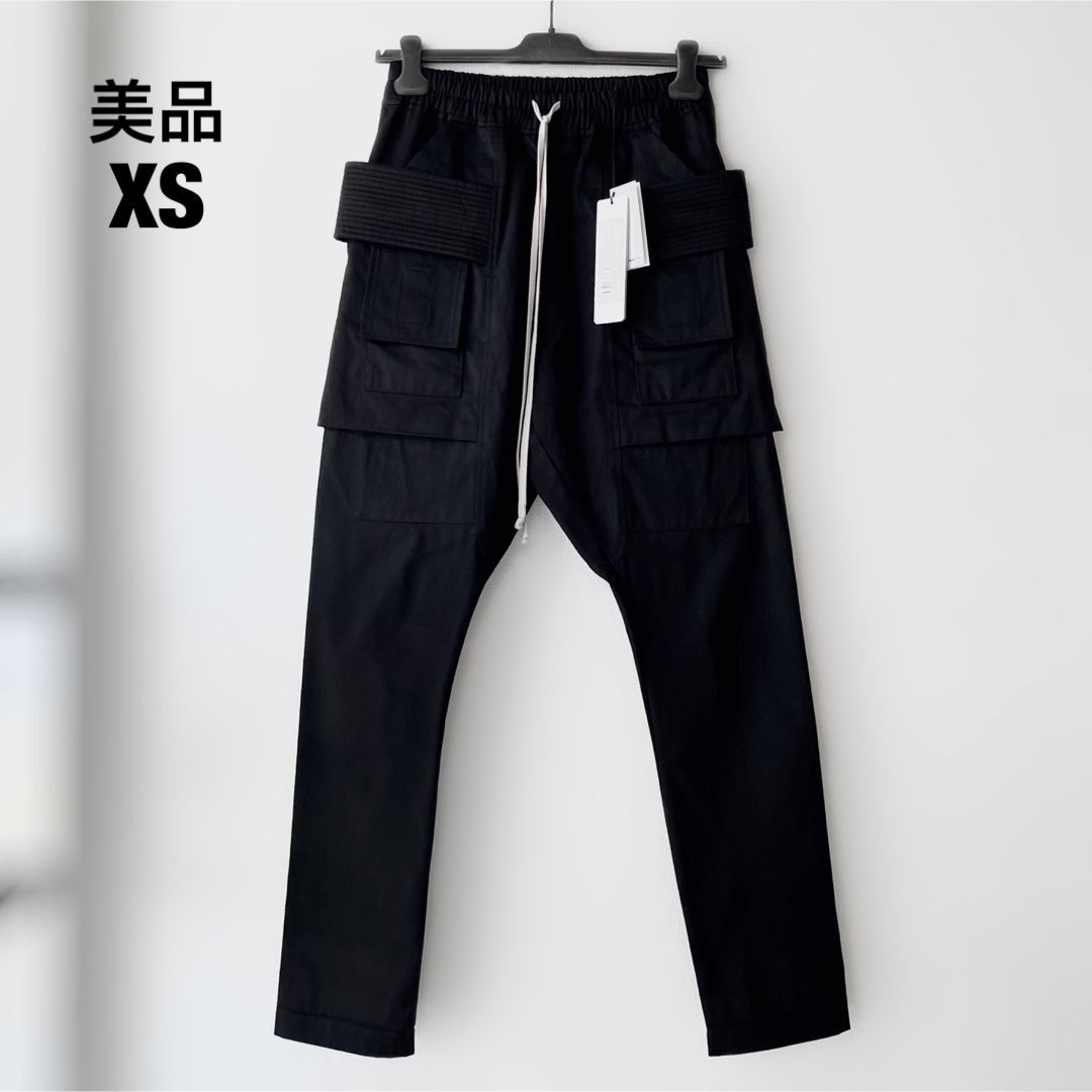 美品　RickOwens DRKSHDW ブラックカーゴパンツ　XSrickowens