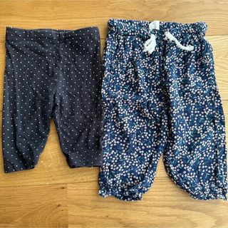 エイチアンドエム(H&M)の2枚セット⭐︎80 ズボン　半ズボン　綿　保育園(パンツ)