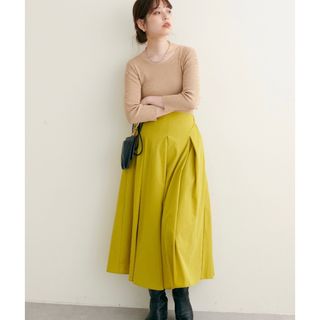 ナチュラルクチュール(natural couture)のタグ付き　natural couture異素材切替えキレイめドッキングワンピ―ス(ロングワンピース/マキシワンピース)