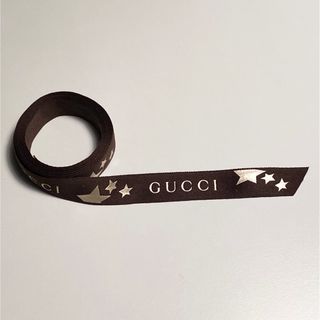 グッチ(Gucci)のGUCCI グッチ  限定 リボン  ブラウン 星柄 201cm  美品(ラッピング/包装)