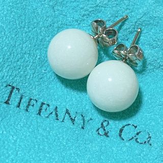 ティファニー(Tiffany & Co.)の【希少】 ティファニー 大粒 天然石 ボール ピアス シルバー SV925(ピアス)