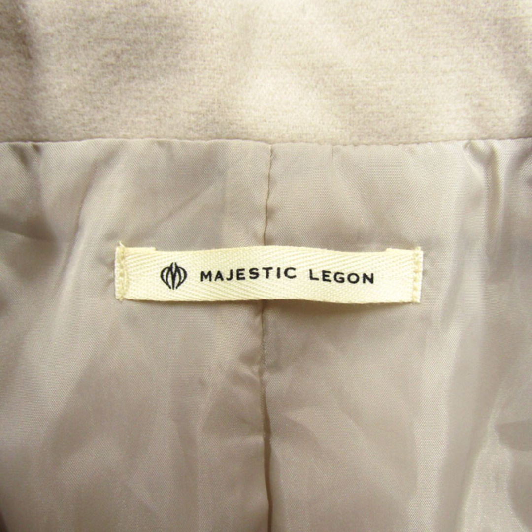 MAJESTIC LEGON(マジェスティックレゴン)のマジェスティックレゴン ピーコート Pコート 無地 ジャケット アウター ストレッチ レディース Freeサイズ ベージュ MAJESTIC LEGON レディースのジャケット/アウター(ピーコート)の商品写真