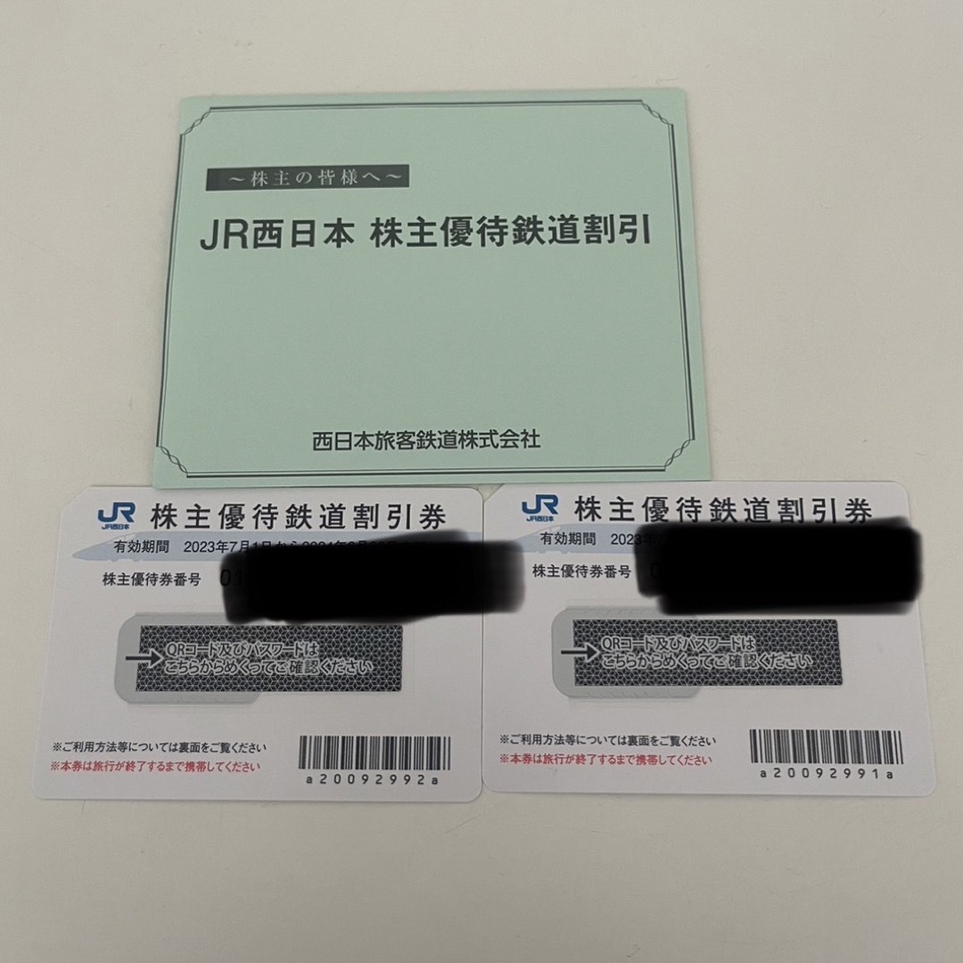 JR 西日本株主優待券2枚のサムネイル