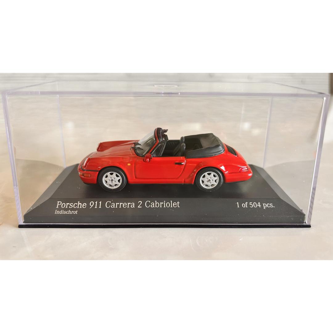 ミニチャンプス1/43 ポルシェ 911 カレラ 2 カブリオレ 1990レッド