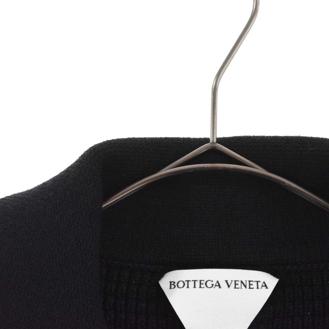 BOTTEGA VENETA ボッテガヴェネタ 2021 Polo Khit ポロ ワッフル地襟付きニット セーター ブラック/グリーン 706141 V1Z30 レディース