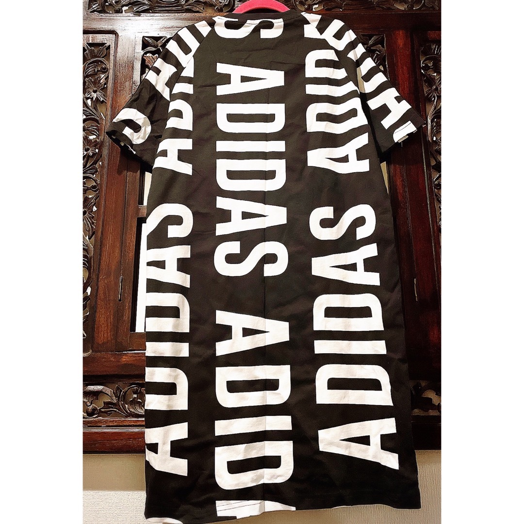 アディダス ロゴいっぱい ロングTシャツ タンクトップ ワンピース ジャージ
