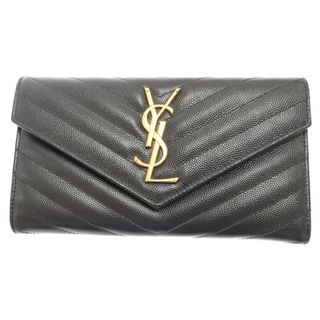 Saint Laurent - 良好品 サンローラン クラシック ロゴ 二つ折り長財布