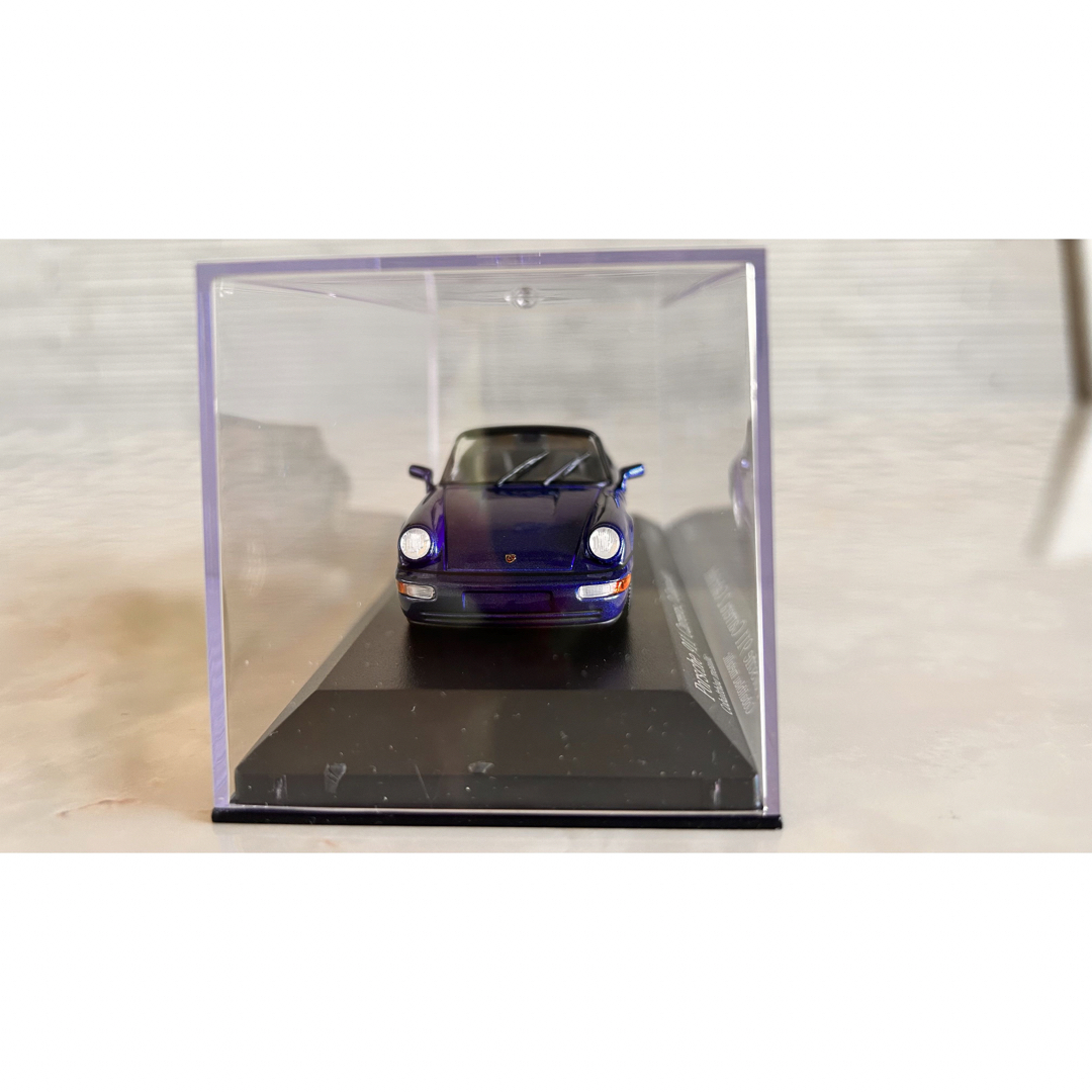 ミニチャンプス ポルシェ911 カレラ カブリオレ 1990 ブルー 1/43 エンタメ/ホビーのおもちゃ/ぬいぐるみ(ミニカー)の商品写真