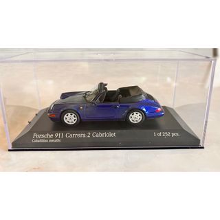 ミニチャンプス ポルシェ911 カレラ カブリオレ 1990 ブルー 1/43(ミニカー)